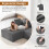 Corduroy Left L-Shaped Modular Sofa Grey 3