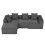 Corduroy Left L-Shaped Modular Sofa Grey 11
