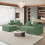 Corduroy Left L-Shaped Modular Sofa With Cup Holder, Green 2