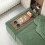 Corduroy Left L-Shaped Modular Sofa With Cup Holder, Green 9