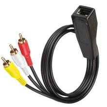 6X RJ45 Femmina A 3RCA Rj45 A 3 Fiori di Loto con Prolunga e Cavo di Rete per Estendere 305 Metri di Cavo Audio e Video