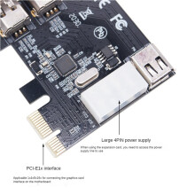 2X PCI-E 1X 1394 4 Port DV HD Video Capture Card Firewire Card 800/400/200/100Mbps Supports Hot-Swapping for Desktop
