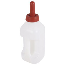 3X Calf Bottle with Handle and Push- Nipple 2 Quart Feeder for Nursing Baby Cows