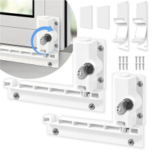 Patio Sliding Door Security Foot Kick Lock with Keyed, Fits Top Rail-Childproof Patio Door Guardian-or Bottom 20 Pack