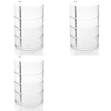3X Aufbewahrung Box für Kinder Haar Zubehör, Haar Nadel Kopf Seil Schmuck, Aufbewahrung Box für Gummi Bänder, Rotation der Transparenten Box