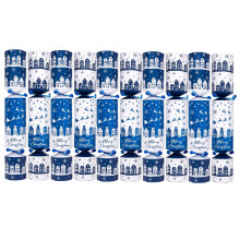 10 Christmas Dinner Crackers Blue House Scene