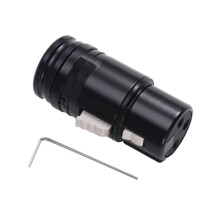 2X Female to Female Compact XLR Microphone Solder Adapter 3 Pin Black Shell XLR Solder Connector Female