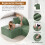 Corduroy Left L-Shaped Modular Sofa Green 3