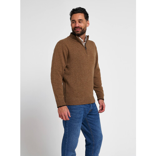 JACK PYKE Jack Pyke Ashcombe 100% Lambswool Zip Knit Jumper Pullover Barley XX-Large 1