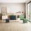 Cómoda de 3 cajones resistente y funcional en blanco y oak 100x80 cm Eira 1
