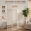 Homcom HOMCOM 6 Panel Folding Room Divider, Freestanding Privacy Screen, White 7