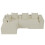 Corduroy Left L-Shaped Modular Sofa Beige 9