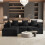 Corduroy Left L-Shaped Modular Sofa Black 1