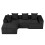 Corduroy Left L-Shaped Modular Sofa Black 10