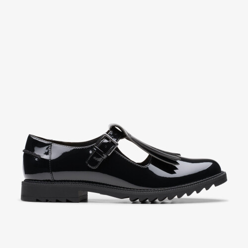 Clarks (Standard, 7.5 (Adults')) Griffin Mia2 Black Pat