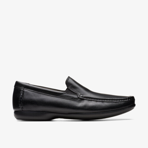 Clarks (Standard, 10.5 (Adults')) Finer Sun Black Leather