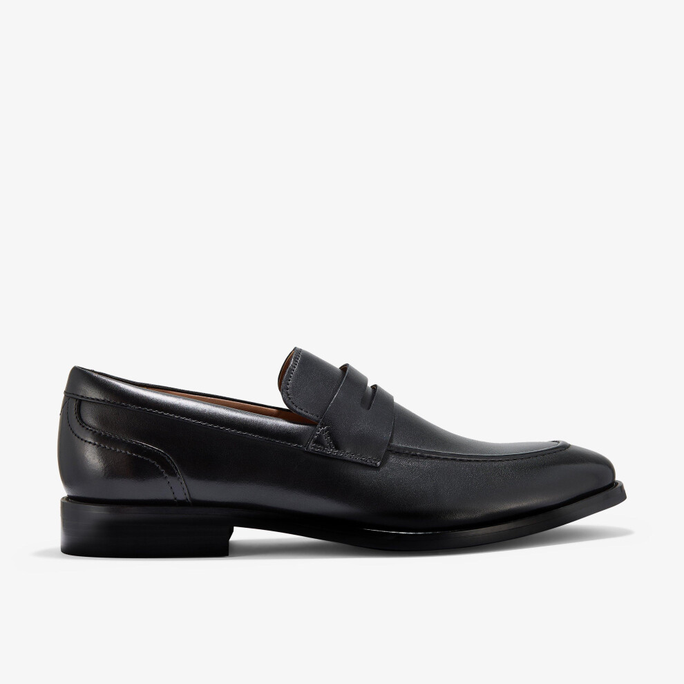 Clarks (Standard, 7 (Adults')) Banstead Lo Black Leather