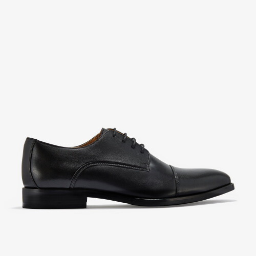 Clarks (Standard, 7.5 (Adults')) Banstead Cap Black Leather