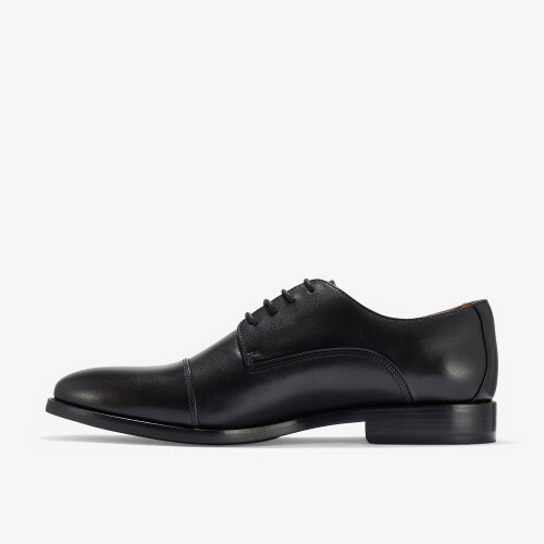 Clarks (Standard, 10.5 (Adults')) Banstead Cap Black Leather 1