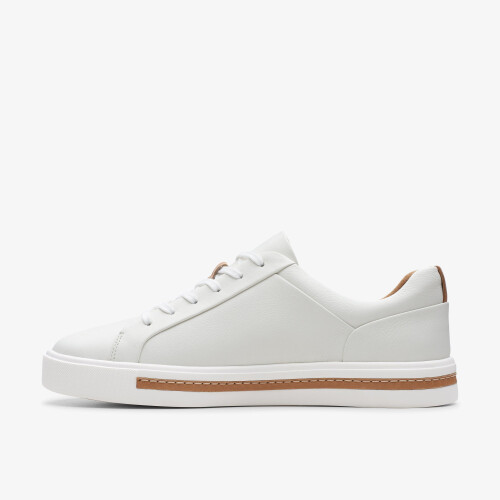 Clarks (Standard, 7 (Adults')) Un Maui Lace White Leather 1