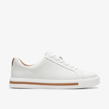 (Wide, 7 (Adults')) Un Maui Lace White Leather