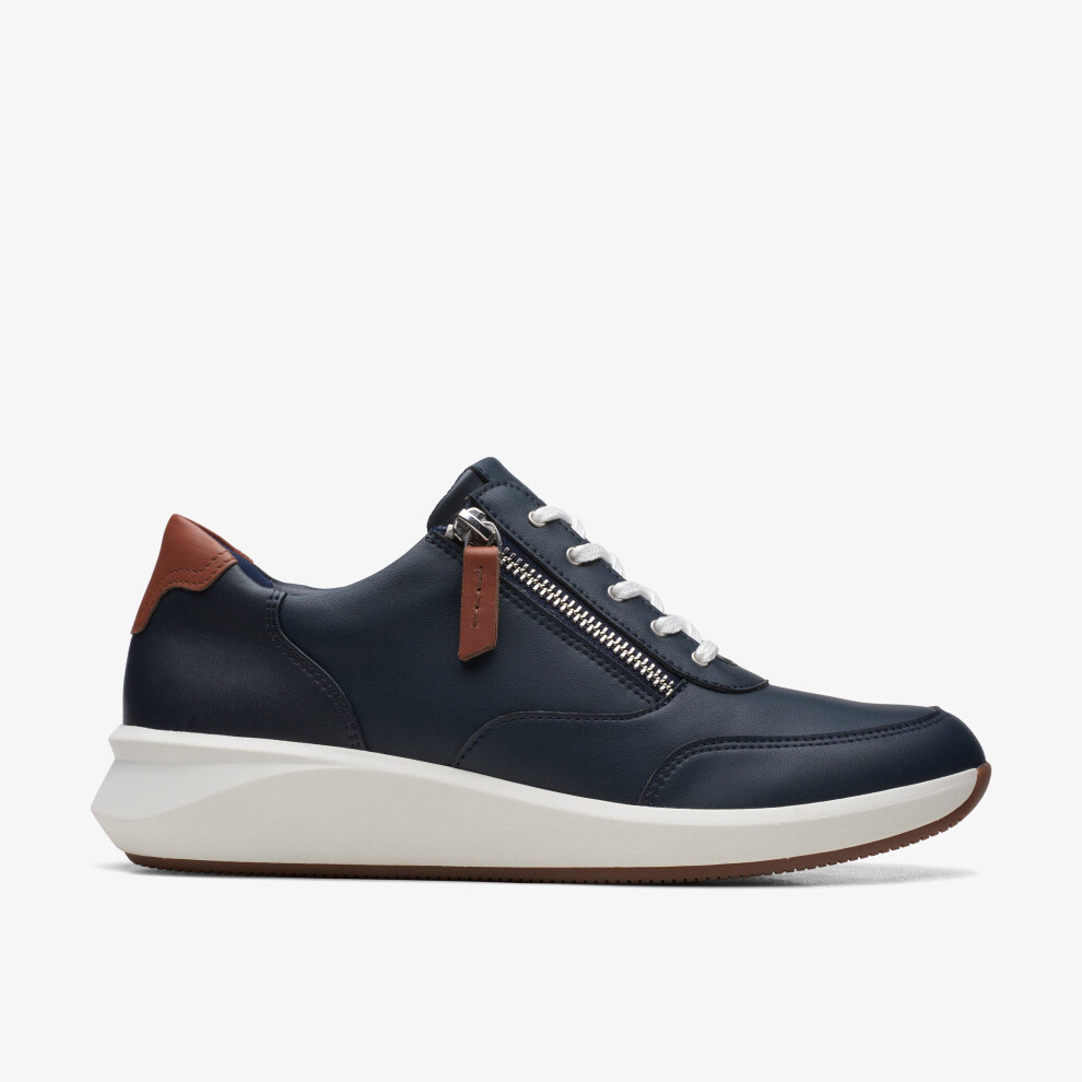 Clarks (Standard, 5.5 (Adults')) Un Rio Zip Navy Combi