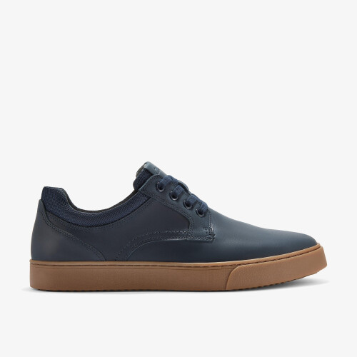 Clarks (Standard, 6 (Adults')) Lockton Tie Navy Oily Lea