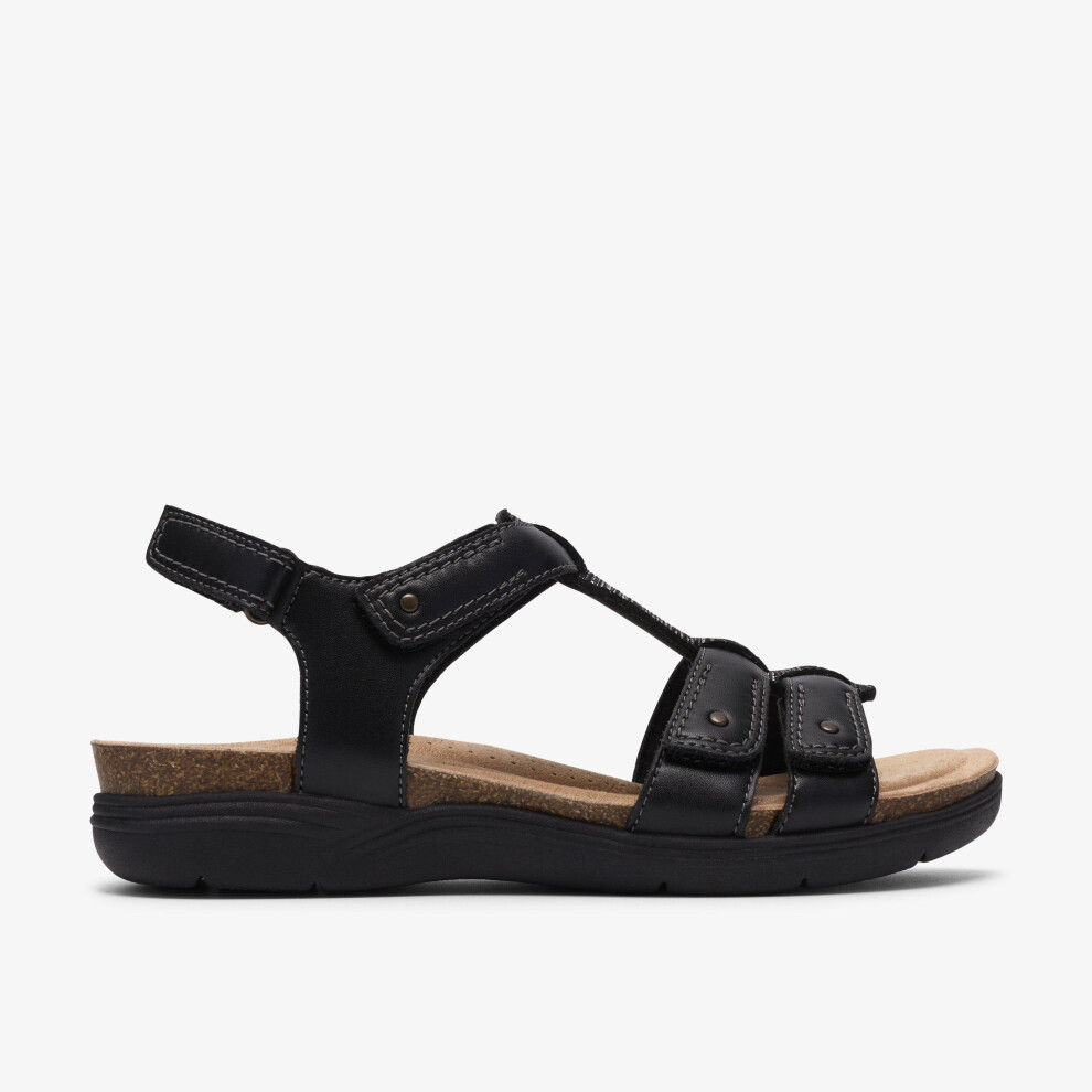 Clarks (Standard, 4.5 (Adults')) April Cove Black Leather
