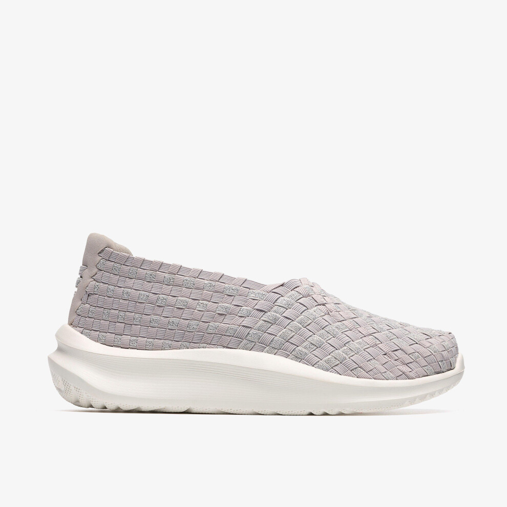 Clarks (Standard, 7 (Adults')) Solevana Weave Pale Grey