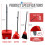 Long Handled Dustpan & Brush Set Strong Metal Handle Dust Pan Broom Sweeper 3