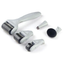 6-in-1 Derma Roller Set für Gesicht & Körper – Professionelles Microneedling-Set zur Hautpflege, Hauterneuerung und Narbenbehandlung, Schwarz/Grau