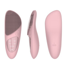 4 Modi Silikon-Gesichtsreinigungsbürste, wiederaufladbares Reinigungs- und Massagegerät, tiefenreinigend, sanft exfolierend, USB-ladbar, Pink