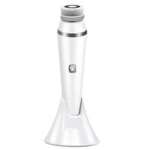 ICB Elektrische Gesichtsreinigungsbürste 3-in-1, wasserdicht, 3 Geschwindigkeiten, Sonic Face Washer mit Silikon-Massageaufsatz, Weiß