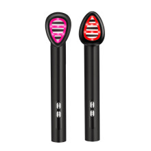 Elektrischer Microcurrent-Augenmassager mit LED-Lichttherapie, gegen Schwellungen und zur Straffung, tragbar, wiederaufladbar, Schwarz