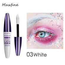 (white) 5d Silk Fiber Waterproof Mascara Long Thick Lash Mascara Colorful Mascara Thickening Lengthening For Makeup