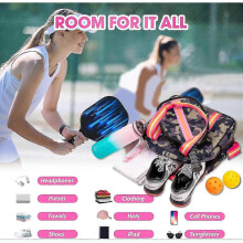 (Jungle Camouflage) Crossbody Sling Pickleball Bag Tote, Pickleball Bags For Women And Men, Pickleball Bags For Ladies