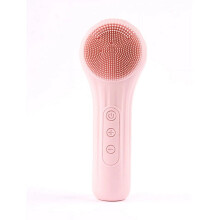 ICB 5-Modus beheizter Silikon-Gesichtsreiniger, IPX7 wasserdichte Sonic-Gesichtsreinigungsbürste mit 6 Vibrationsstufen, wiederaufladbar, Pink