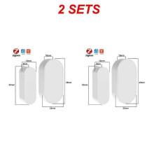 (2pcs) Tuya Zigbee Door And Window Magnetic Sensor Wireless Door Detector Open Entry Smart Security Alarms Compatible With Alexa Google