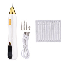 ICB Elektrischer Hautpflege-Entfernungsstift Version B, 10-Stufen, Weiß/Gold