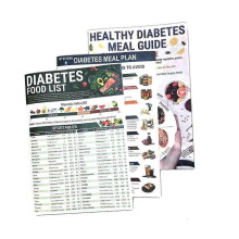 Guidelinel 3 Count Diabetes Food List &Meal Planner,Diabetic Food Chart Brochure
