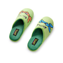 (9-10 UK) Teenage Mutant Ninja Turtles Mule Slippers (Mens Green)