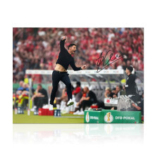 Xabi Alonso Signed Bayer Leverkusen Football Photo: DFB Cup Final