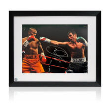 Joe Calzaghe Signed Boxing Photo: VS Roy Jones Jr. Framed