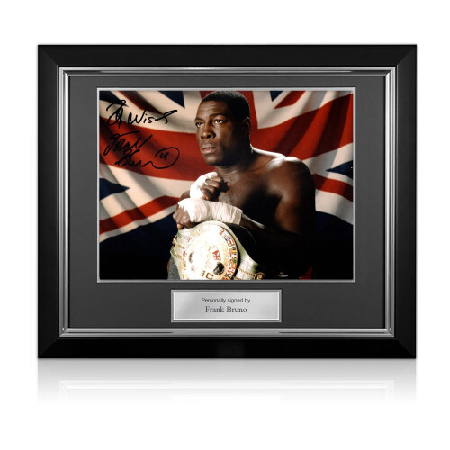 Frank Bruno Signed Boxing Photo: WBC Champion. Deluxe Frame