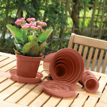 8Pcs Pot Saucer Tray for 28cm Flower Planter Drip Tray Garden Patio Terracotta