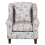 Beliani Wingback Chair HAMAR with Footstool Fabric Light Grey 6