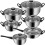 Stainless Steel Cookware Saucepan Set Pan Pot Lid 1