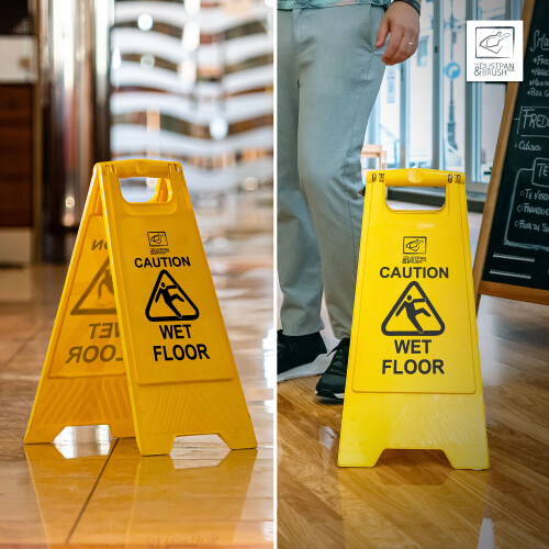 PACK OF 2 WET FLOOR SIGNS CAUTION WARNING BOARD 2