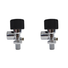 2X 4500Psi 300Bar Dyktankcylinderventil Tankstation Rostfritt Stål G5/8 HPA Lufttankar Refill Adapter M18x1.5