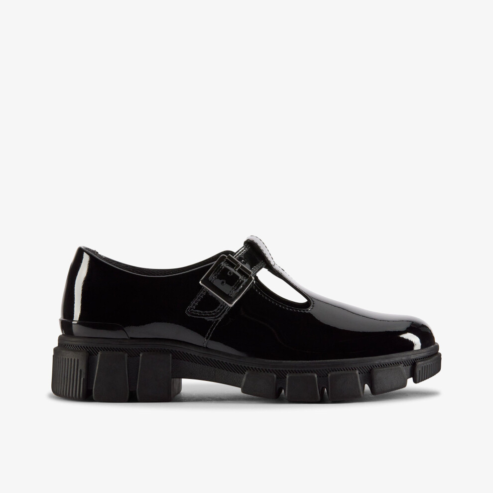 Clarks (Standard, 4 (Adults')) Evyn Bar Y. Black Pat